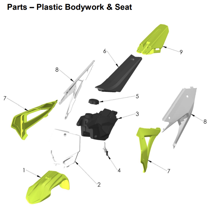 Plastic Bodywork & Seat - Cobra CX50 SR 2023/2024