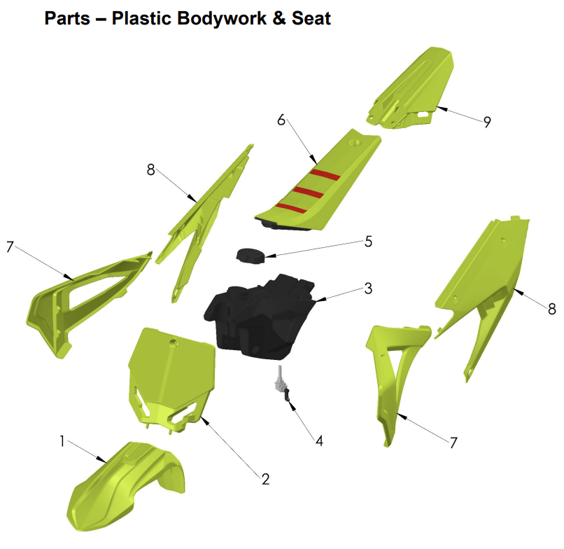 Plastic Bodywork & Seat - Cobra CX50 FWE 2024 Anniversary Edition