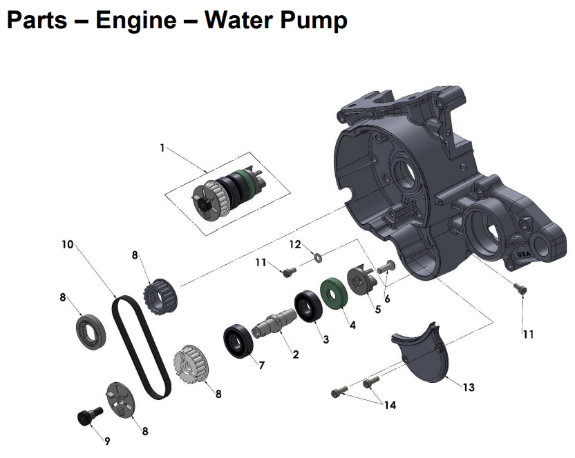 Cobra 50cc Venom Engine - Water Pump 2017 to Current FWE/SR/JR/P3