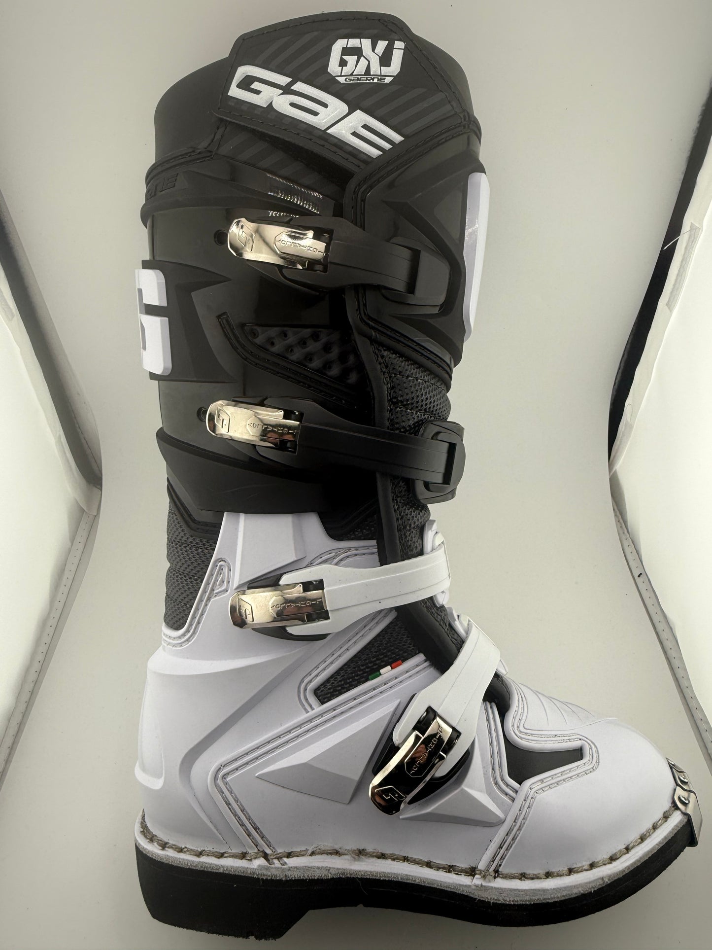 Youth MX Boots - GAERNE GXJ Black/White - Size 1