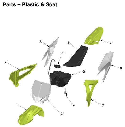 Plastic Bodywork & Seat - Cobra CX50 JR 2026 to Current