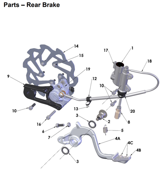 Rear Brake - Cobra CX50 FWE/SR 2021 - 2023