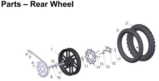 Cobra CX-50      FWE/SR/E5 2021+    &    2022 JR/P3 Current     Rear Wheel 10"