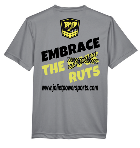 Joliet Powersports Cobra Moto Distressed "Embrace The Ruts" Athleticwear T-Shirt